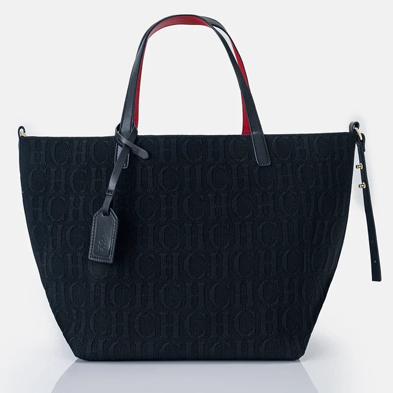CH Woven Tote Bag – Vintage Style, Large Capacity
