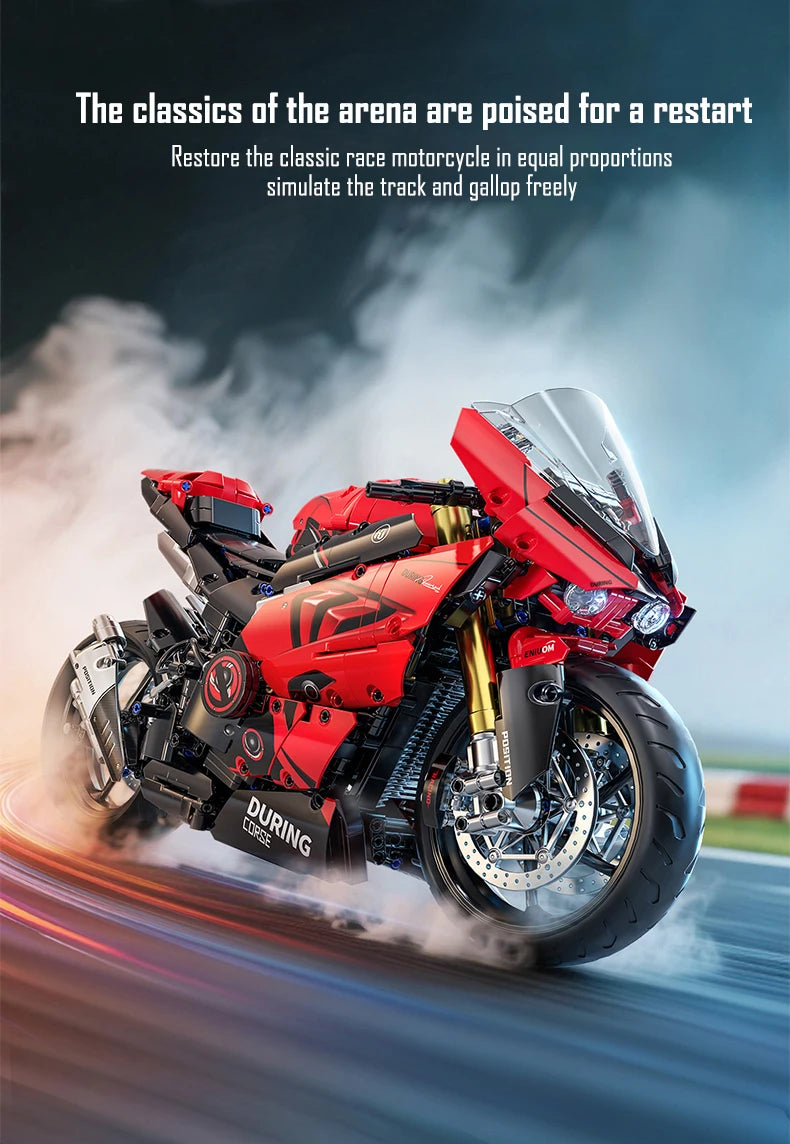 ToylinX 1:5 Motorcycle Building Set, 2024 Pieces