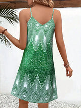 Women's V-Neck Spaghetti Strap Summer Dress