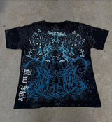 Men's Affliction Style Y2K Graphic Tee – Double-Sided Print