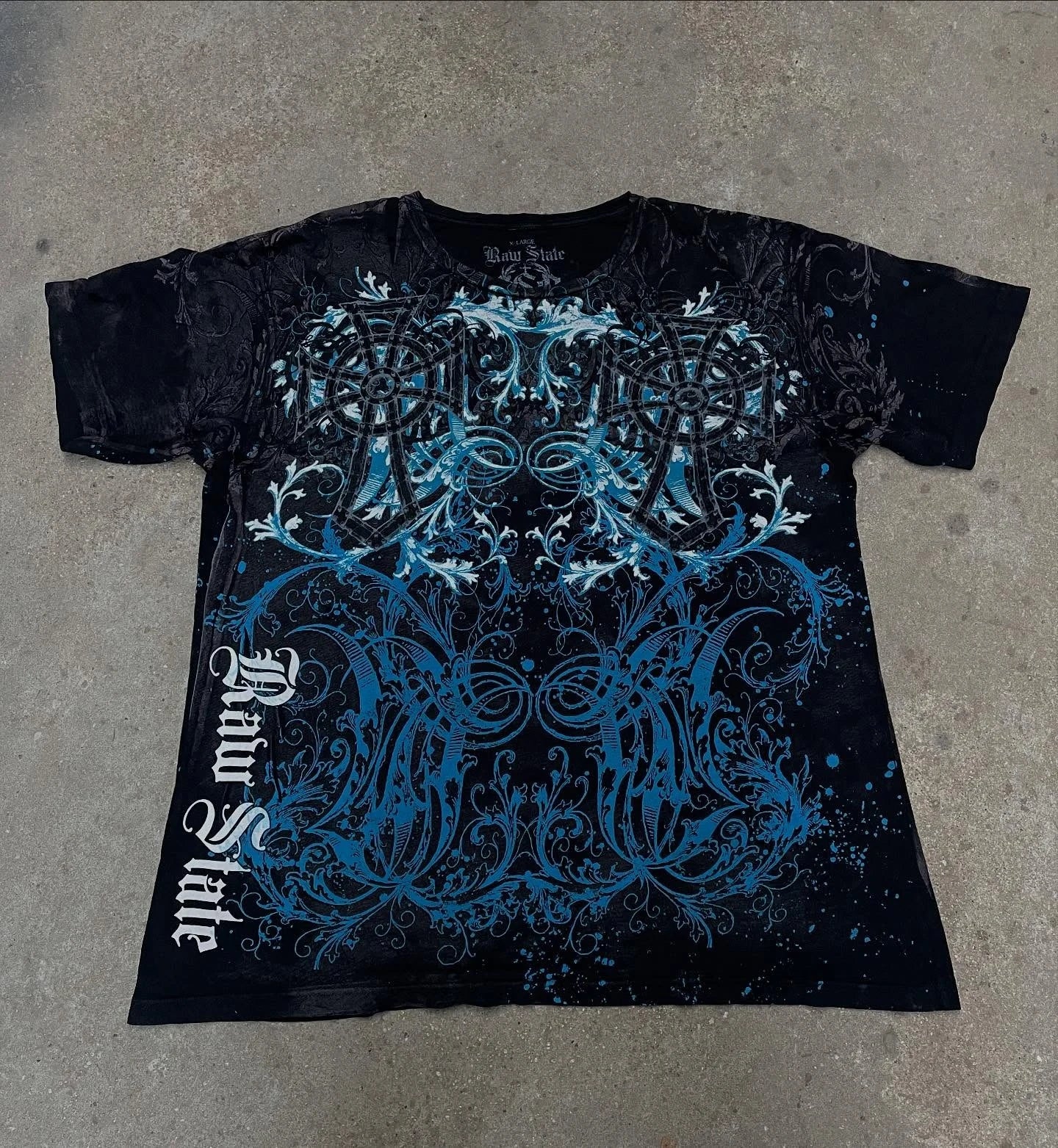 Men's Affliction Style Y2K Graphic Tee – Double-Sided Print