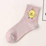 Dancing Duck Cartoon Art Socks