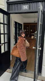 Motingsome Oversize Women Bag Luxury Suede Leather Winter Bags Frosted Cow Skin Handbag and Purses Retro Lady Tote 2024 New