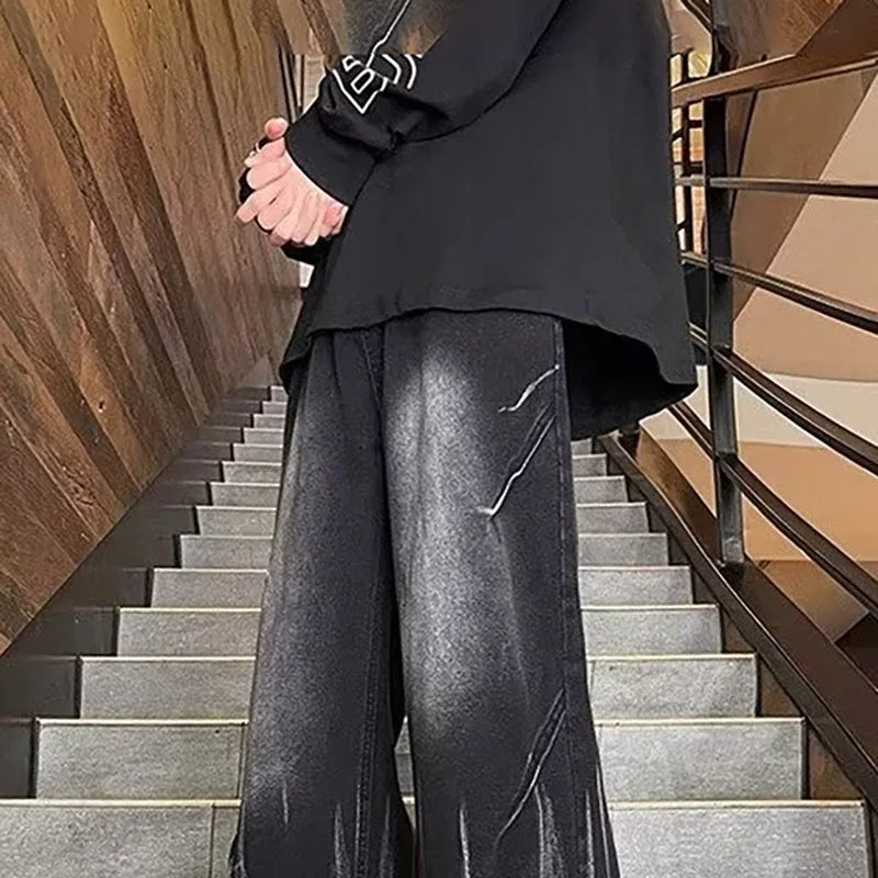 Men’s Black Straight-Leg Jeans