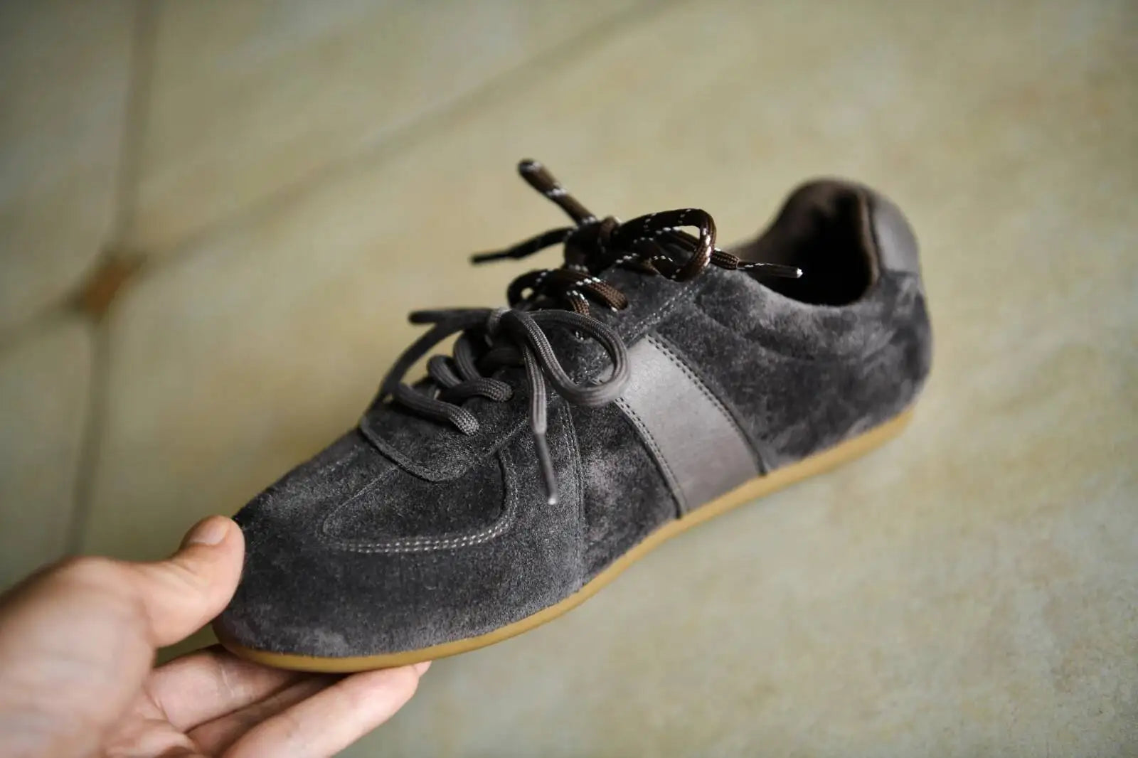 Fashionable Retro Thick Bottom Sports Shoes Women's Increased Height Dequn Shoes Comfortable Genuine Leather Rubber Outsole