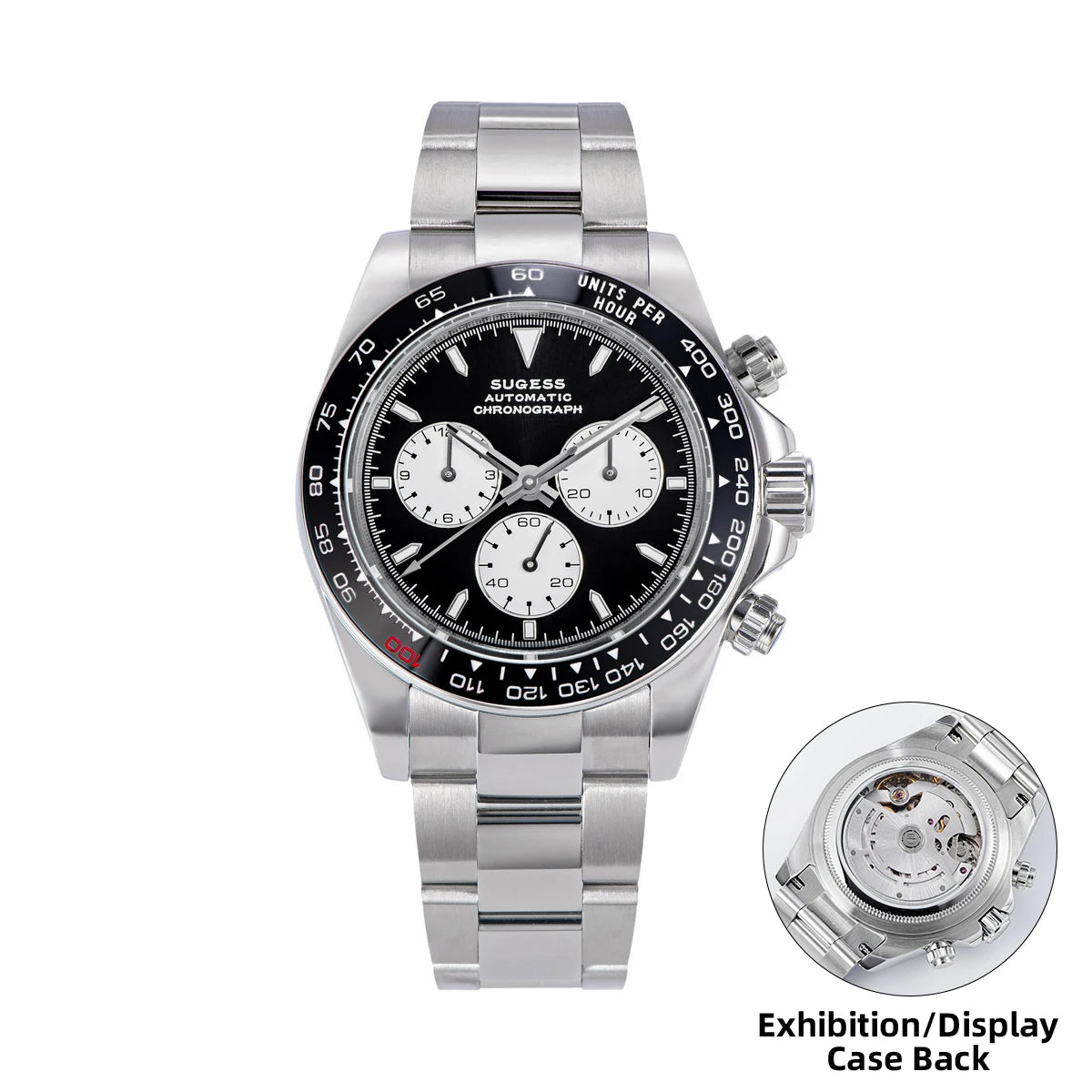 Sugess Panda Chronograph 39mm Automatic Watch