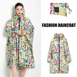 Women's Elegant Waterproof Poncho Raincoat – All Sizes