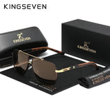 KINGSEVEN New Luxury Sunglasses Men UV400 Square Large Frame Polarized Glasses Male Women Outdoor Causal Fashion Driving Eyewear