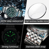POEDAGAR Men's Luxury Chronograph Wristwatch