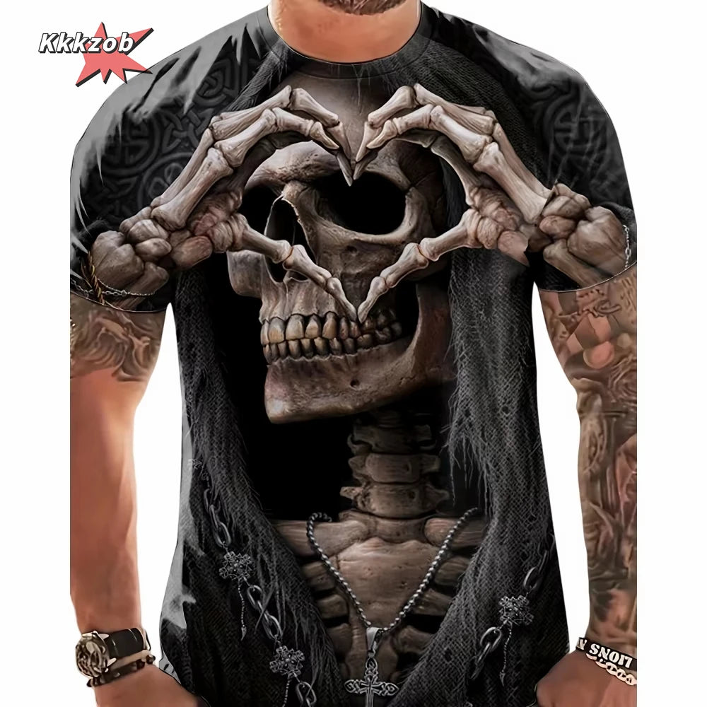 Men's Skull Beer Graphic T-Shirt