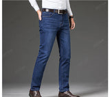 Cotton Men's Jeans Denim Pants Brand Classic Clothes Overalls Straight Trousers for Men Black Oversize Large Size 35 40 42 44 46