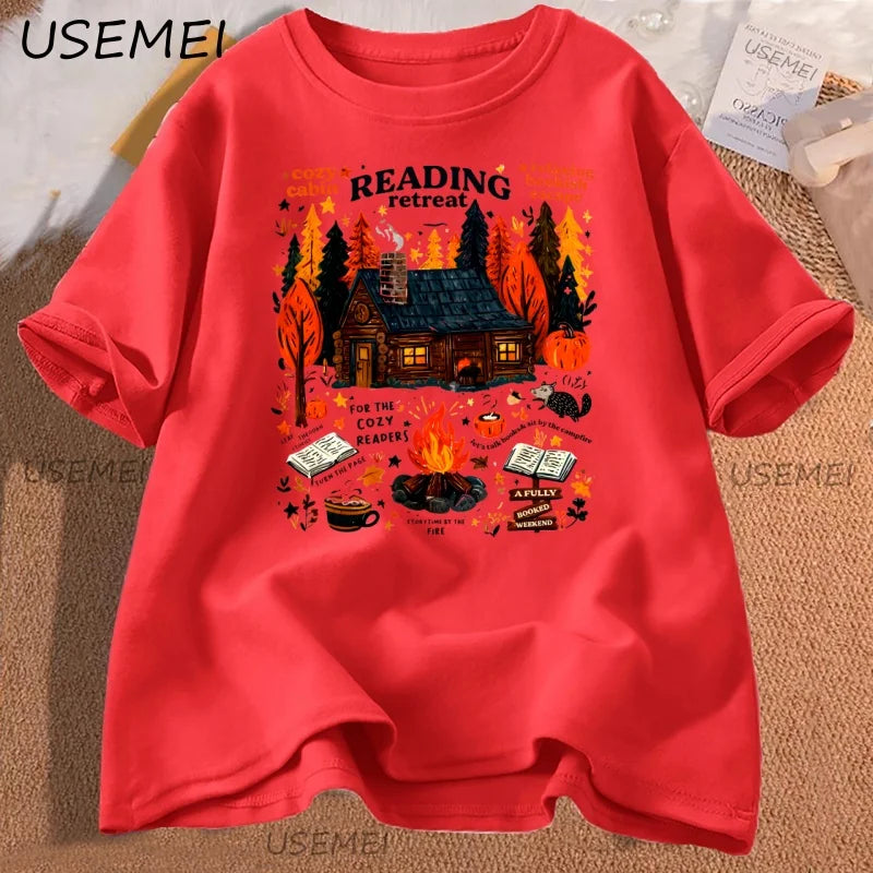 Cozy Cabin Reading Retreat T-Shirt