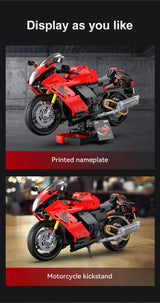 1043PCS CaDA 1:6 Scale Replica "Suzuki Hayabusa" 25th Anniversary Commemorative Edition Building Block Set