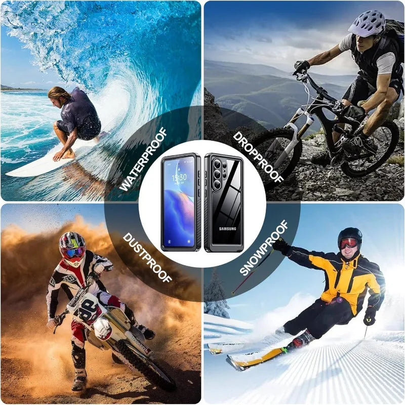 IP68 Waterproof Samsung Galaxy Case with Screen Protector