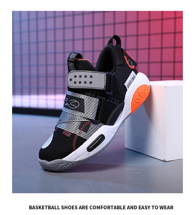 Kids' Pro-Grip Athletic Basketball Shoes