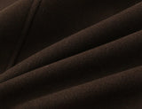 NLZGMSJ Vintage Casual Chic Women Overcoat Solid Pockets Double-breasted Short Coat New Fashion 2025 Winter Holiday Coats