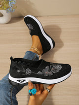 Comfort Women Closed Toe Mules Sandals Floral Embroidery Hollow Mesh Slip On Wedge Platform Lightweight Daily Walkin Lady Shoes