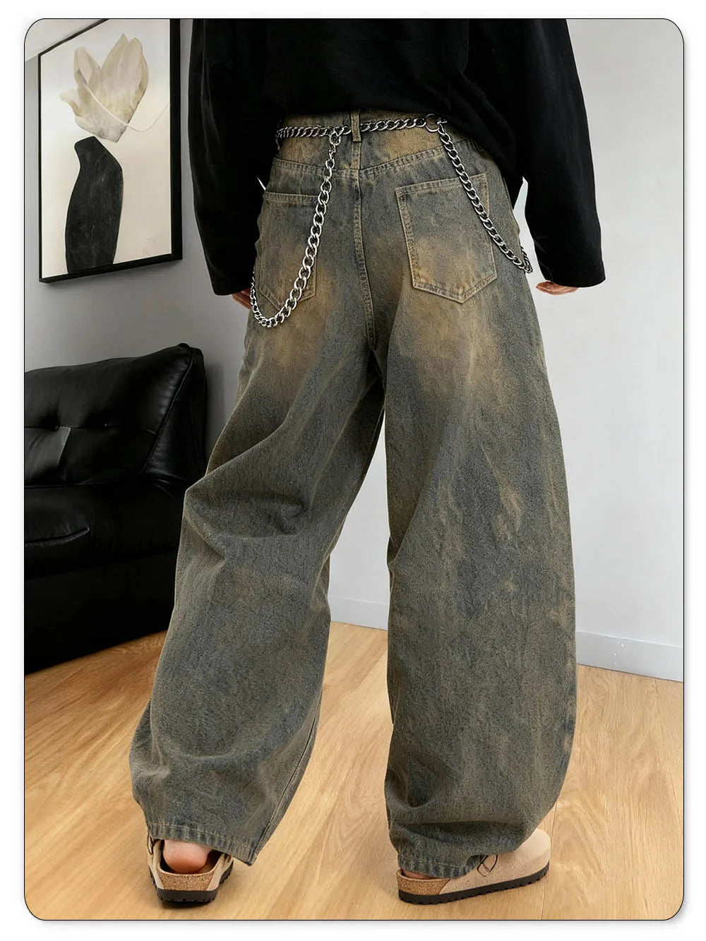 Unisex Baggy Wide-Leg Denim Jeans