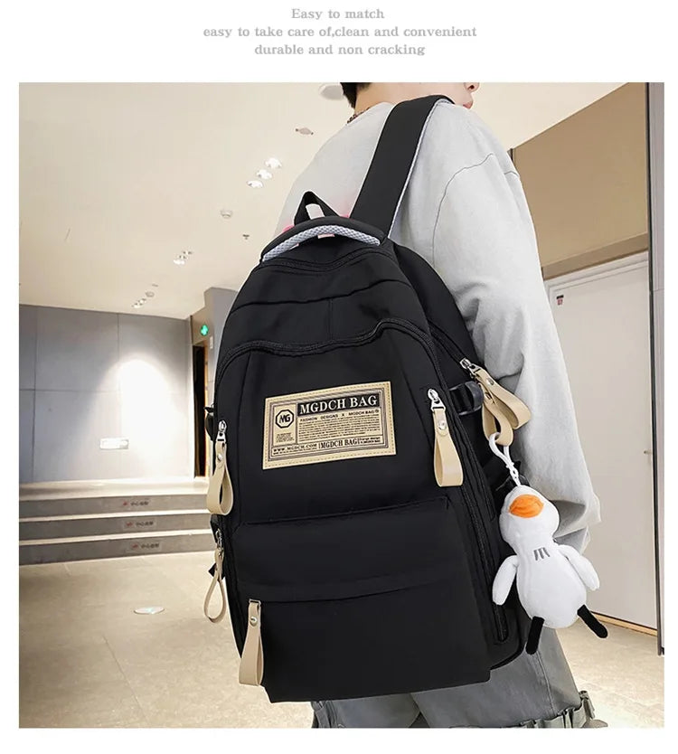 Fashion Big Student School Backpack Rucksack Girls Boys School Bag High Capacity Women Backpack Female Leisure Travel Mochila