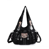 Vintage Bag Women Fashion Handbags PU Leather Shoulder Bags Female Satchel Big-capacity Shoulder Purse Bag Bolsa Feminina