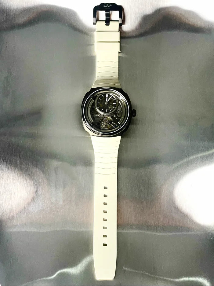 Men Automatic Mechanical Watch Fashion Sport Wristwatch Silicone Band