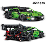 Technical Green Speed Racing Car Model Building Blocks Kit MOC Assembly Bricks Toys Desktop Collectible Holiday Gift For Kids