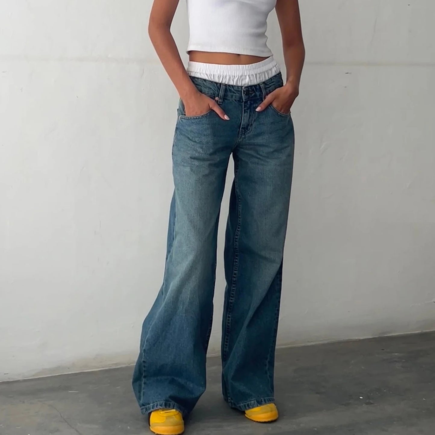 Y2K Baggy Straight-Leg Jeans