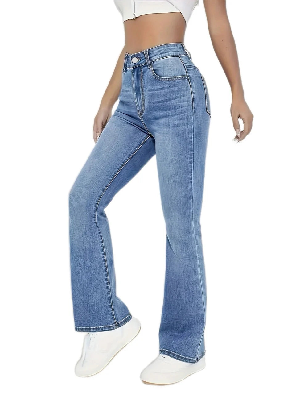Women's High-Waist Wide-Leg Jeans