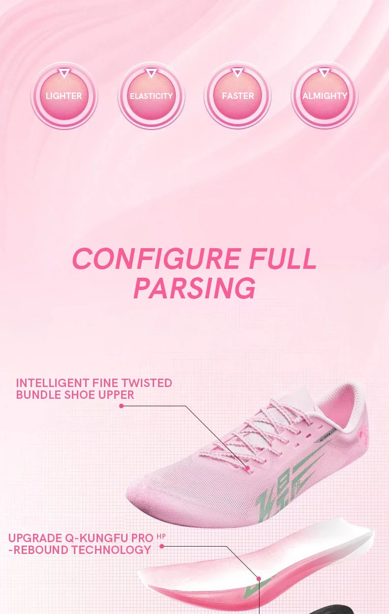 QIAODAN Feiying PB4.0 Full Palm Carbon Plate Running Shoes Men's 2026 Shock Breathable Marathon Sports Sneakers BM23240299