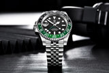 PAGANI DESIGN GMT Automatic Watch — Sapphire Crystal, 10-Bar Waterproof, 40mm