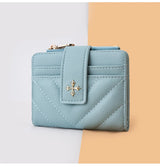 Baellerry New Short Simple Women Wallet High Quality Card Holder Buckle Zipper Coin Pocket Female Purses Small Women's Card Bag