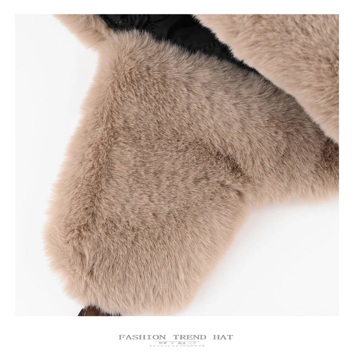 Winter Faux Fur pilot Hat unisex Bomber Hat Color-Block Plush Ushanka Hat Aviator Hat Thermal Earflap Cap Skiing Trapper Bonnet