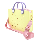 EVA Large Leather Shoulder Bag Handbag Tote Bag Storage for Women Casual Waterproof Beach Bag Hole Fit Charm Fashion Storage Bag