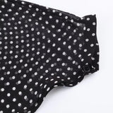 Polka Dot Printed Midi Skirts Two Piece Sets for Women 2025 Summer Chic Bow Tied Blouse Top Suits Woman 2 Piece Outfits