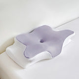 2026 New Solid Color Special-shaped Horn Pillow, Butterfly Pillow Memory Cotton Slow Rebound Neck Protection Sleep Pillow