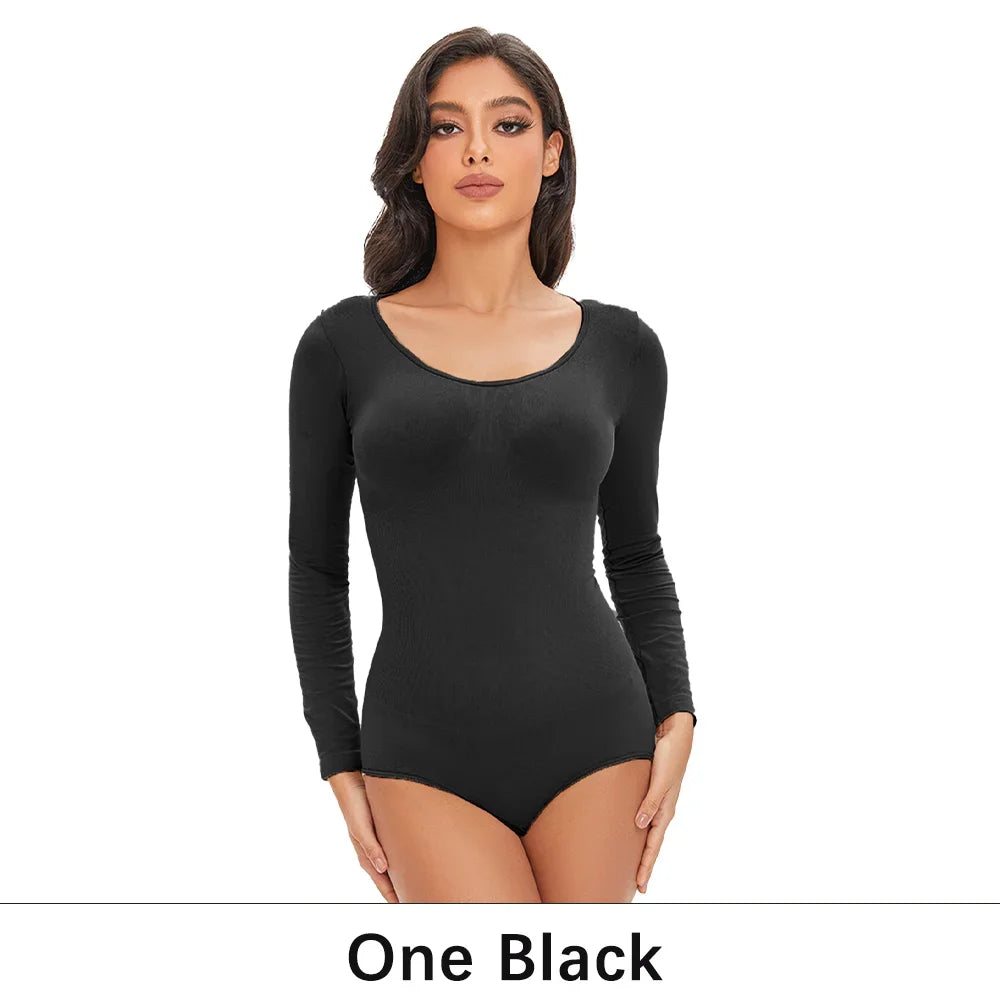 Seamless Tummy Control Long Sleeve Body Shaper