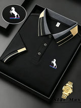 Men's Horse Embroidery Polo | Milan-Style Summer Shirt