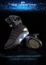 Remote Control LED Mag Shoes Fashion Light Up Sneakers  for Men Air Shoes USB Recharging Shoes Back To The Future Boots 1989