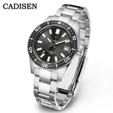 CADISEN New 38mm Diver Mens Watch Japan 8215 Automatic Mechanical Sapphire Glass Date Luminous 100M Waterproof Wrist watch Men