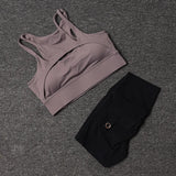 Fitness Shorts Yoga Sets Women's Tracksuit High Waist Sportswear Bra Workout Leggings Cycling Gym Shorts Sports Suit With Pocket