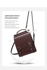 Cnoles Vintage Women's Leather Backpack Casual Shoulder Bag Travel Purse for Girls College School Book Bag