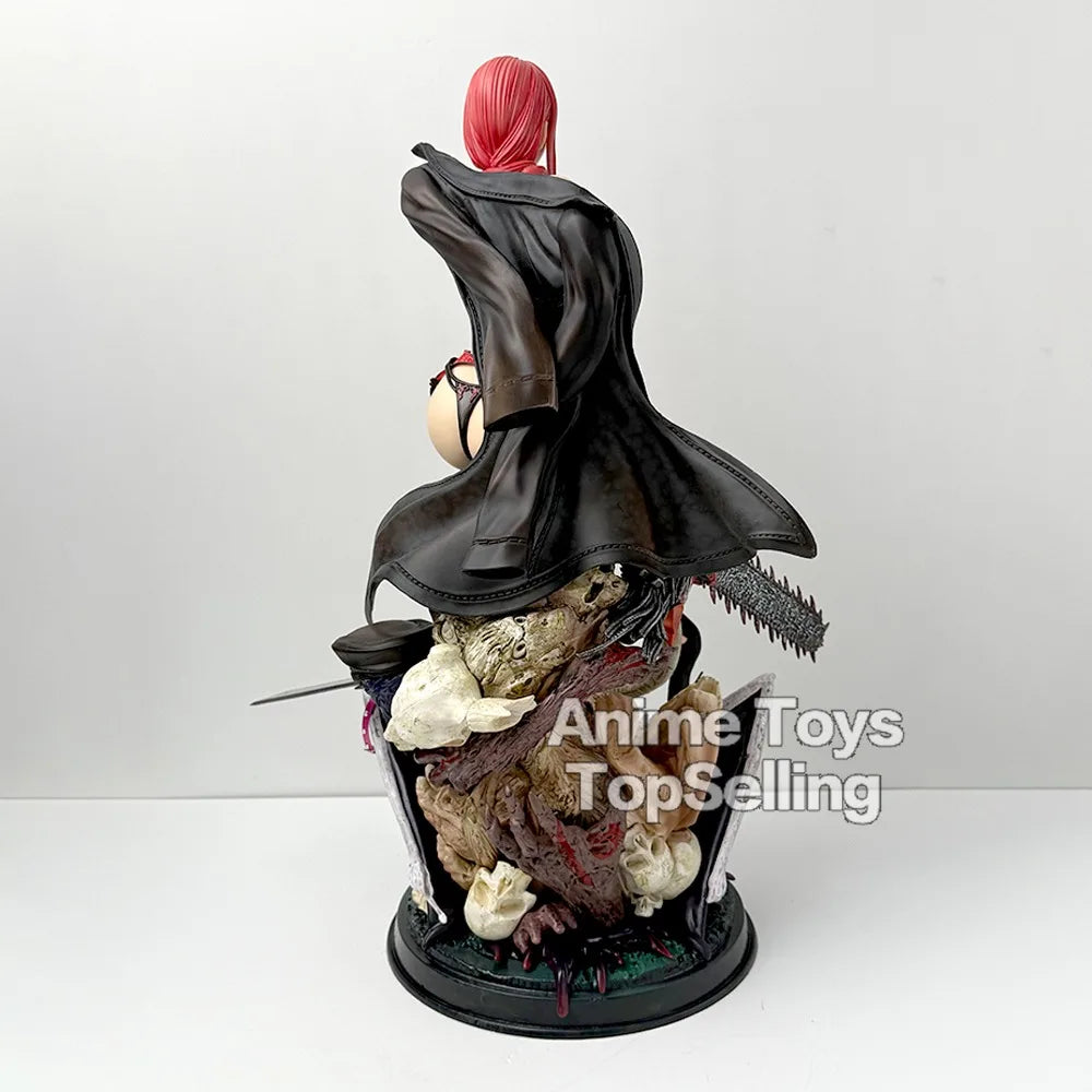 46cm/18.11in Anime Chainsaw Man Figure Makima Action Figures Pvc Statue Desktop Ornamen Collection Model Toys Gifts