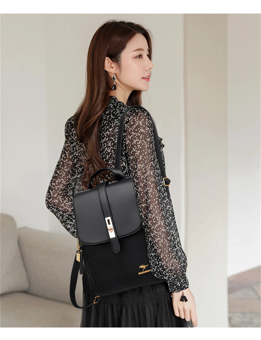 Luxury Vintage Leather Backpack