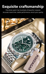 POEDAGAR Men's Luxury Chronograph Wristwatch