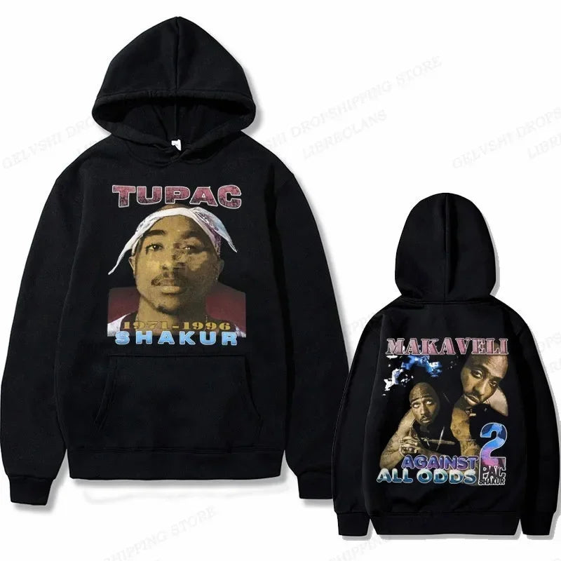 Tupac 2Pac Graphic Fleece Hoodie for Men