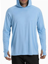 TACVASEN Men's Quick-Dry Long Sleeve Hooded T-Shirt