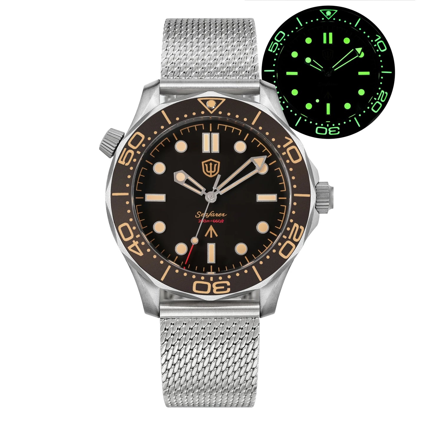 Watchdives WD007Q Titanium Dive Watch 42mm VH31 Sweep Quartz Men Watch Sapphire Crystal Helium Escape Valve 200M Waterproof Lumi