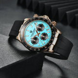 PAGANI DESIGN New Gold Blue Luxury Quartz Watch For Men Gift Box VK63 Movt Chronograph Sapphire Crystal Stainless Steel Watch