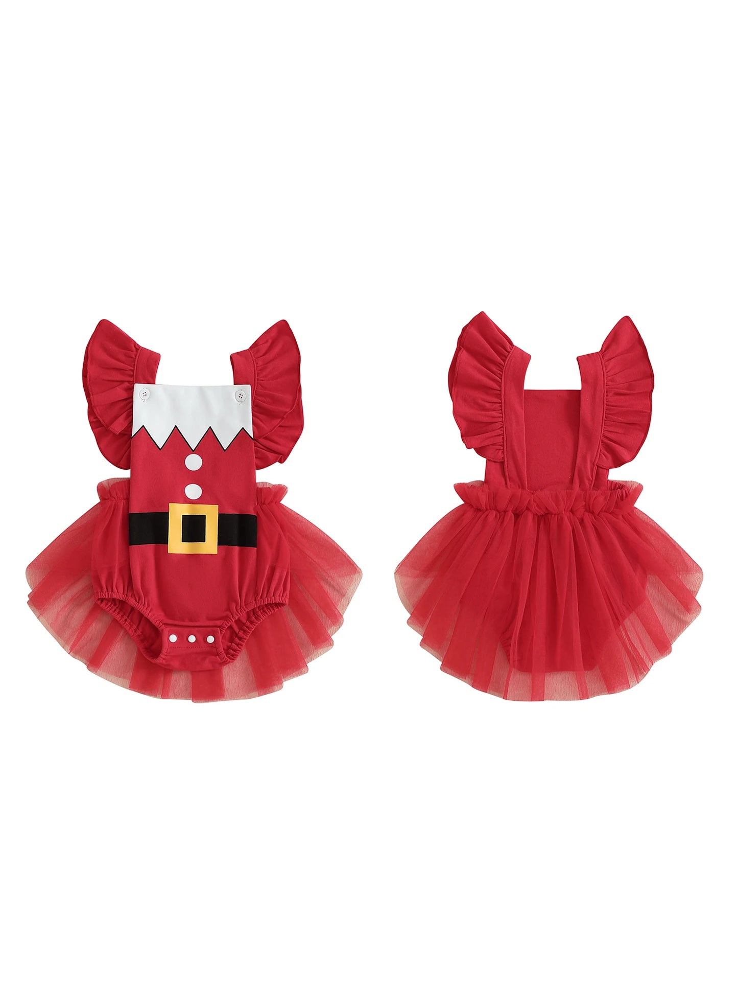 Infant Holiday Ruffle Jumpsuit