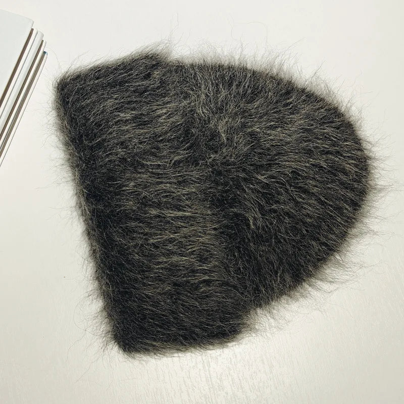 Fluffy Alpaca Wool Beanie | Women's Cozy Knit Winter Hat